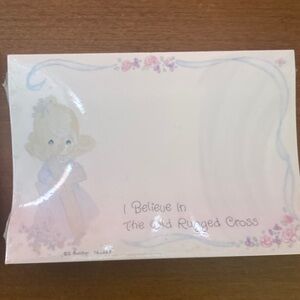 Hallmark Vintage Precious Moments Inspirational Notepad Set with Floral Borders